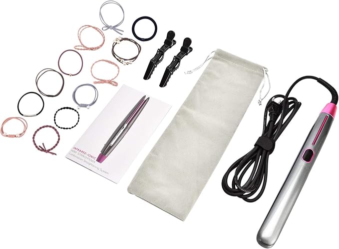 Professional Hair Straightener and Curler 1 inch Flat Iron with Adjustable LCD Tempareture Display 266°F - 446°F Ion Hair Straightener Suitable for All Hair Types