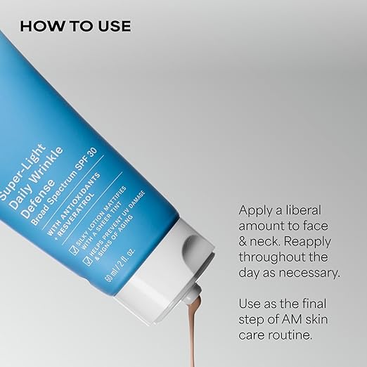 Paula's Choice RESIST Super-Light Daily Wrinkle Defense Mineral Sunscreen SPF 30 Face Sunscreen for Oily Skin Matte Tinted Face Moisturizer UVA/UVB Protection Fragrance-Free