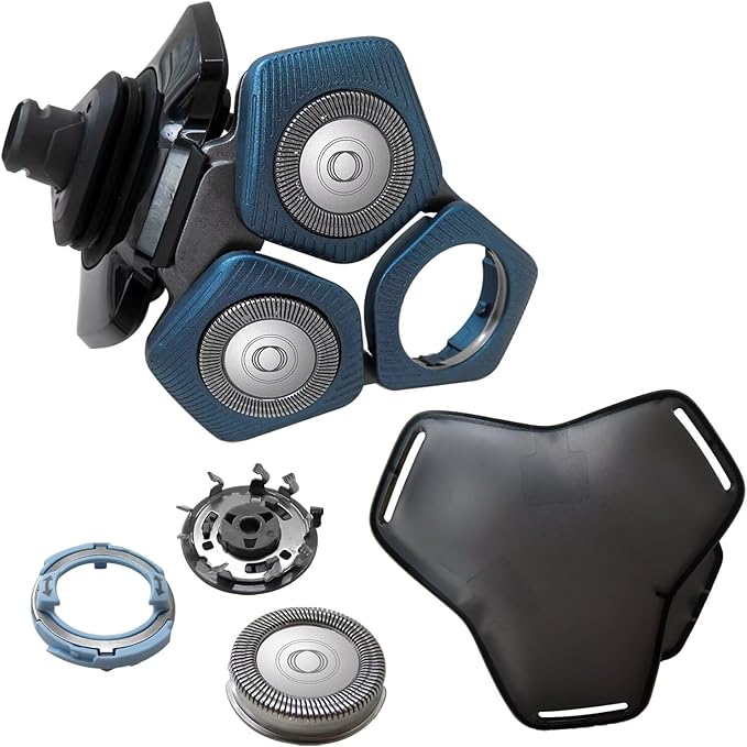 2025 New Version SH71/50 Blue Complete Replacement Shaver Head With Base For Series 7000: S7732 S7735 S7731 S7910 S7950 S7786 S7888