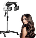 Professional Standing Hair Color Processor &amp Orbiting Infrared Hair Dryer - 360° Rotatable Salon Heater with Adjustable Height 51-61 in Temperature/Time Control &amp Rolling Base 220V