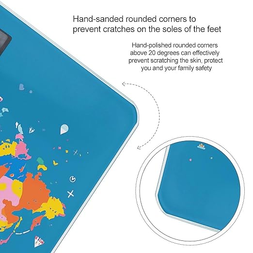 World Map Scale for Body Weight Smart Scales Digital Bathroom Scale High Precision Weighing Scales with Large Display Weighing Machine for People