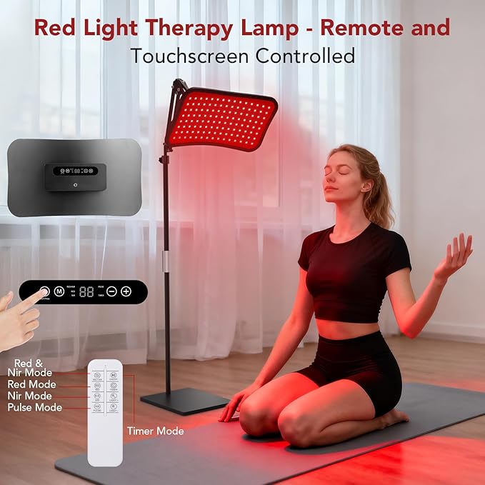 Red Light Therapy for Face and Body 660nm Red + 850nm Near-Infrared LED Light Therapy Device with Adjustable Stand Light Therapy for Face &amp Body at Home