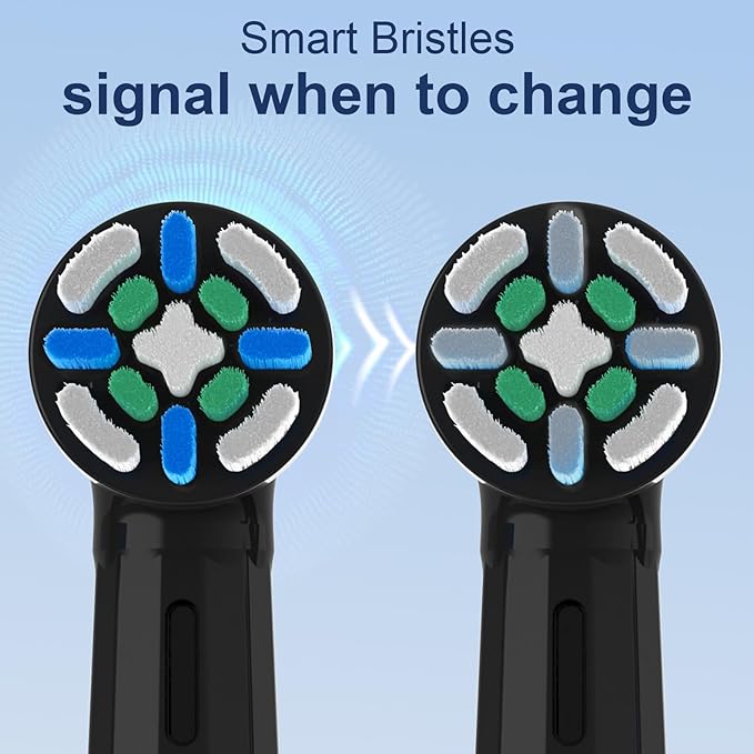 6 Pcs IO Replacement Heads Compatible with Oral B IO 2/3/4/5/6/7/8/9/10 Series Electric Toothbrush Toothbrush Heads Compatible with Oral B IO Comes with Hygienic Cap (Black/White)