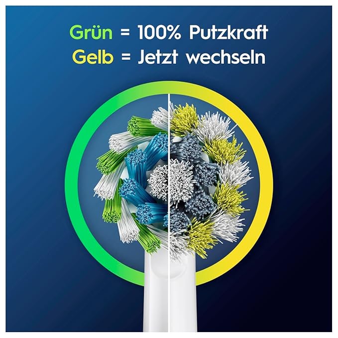 Oral-B Pro CrossAction Original Electric Toothbrush Heads - Superior Teeth Cleaning Replacement Brushes with Innovative X Bristles Toothbrush Attachment - White Pack of 6