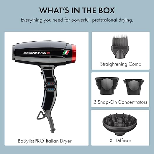 BaBylissPRO High Speed Rapido 2.0 Hair Dryer