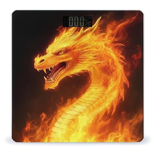 Energy Saving Scale Bathroom Weighing Scale Smart Scale for Body Weight Digital Cool Fire Dragon