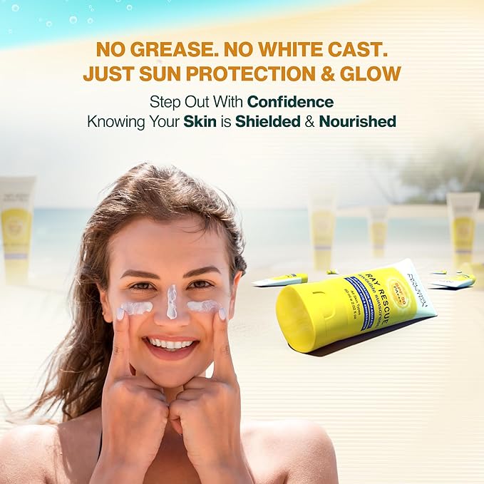 NOURISH MANTRA Ray Rescue Sunscreen/Sunscreen SPF 50/ With Hyaluronic Acid Aquaxyl Aloe Vera Extracts &amp Ashwagandha Extracts/No White Cast (60 ml (Pack of 1))