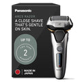 Panasonic ARC5 Electric Razor for Men Face Wet &amp Dry Shavers with Foil Shaver Pop-up Trimmer Ultra-Fast 5-Blade Smart Shave Sensor 16D Flexible Pivoting Head - ES-ALV6HS (Silver)