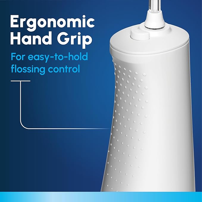 Waterpik Cordless Pulse 3100 Rechargeable Portable Water Flosser for Teeth Gums Braces Care and Travel with 2 Flossing Tips Waterproof for Shower Use ADA Accepted WF-20 White Amazon Exclusive