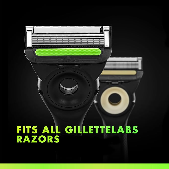 GilletteLabs Razor Blade Refills Ultimate Precision Trimmer 5 Bladed Refills Compatible with Exfoliating Bar and Heated Razors 9 Count