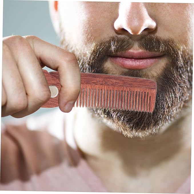 Beaupretty 3pcs Folding Mustache Comb Beard Brush Portable Hair Tool Household Use Hair Supply