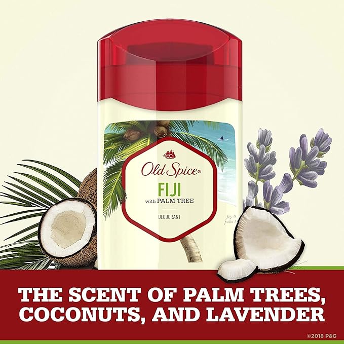 Old Spice Aluminum Free Deodorant for Men Fiji With Palm Tree Scent Inspired By Nature 3 Oz Pack Of 6