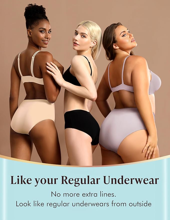 AIRCUTE Washable Adult Urine Incontinence Underwear for Women Leak Proof Absorbent Bladder Protective Panties (Small 5 Pack)