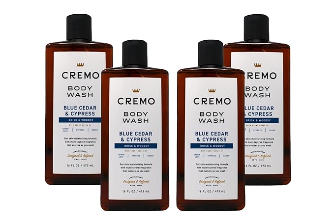 Cremo All Season Body Wash No. 4 Blue Cedar &amp Cypress 16 fl oz (Pack of 4)