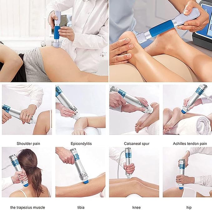 KLUFO Shockwave Therapy Machine Shock Wave Electromagnetic ED Treatment Pain Relief Deep Muscle Massager Relax Device for Erectile Dysfunction with 7 Massage Head