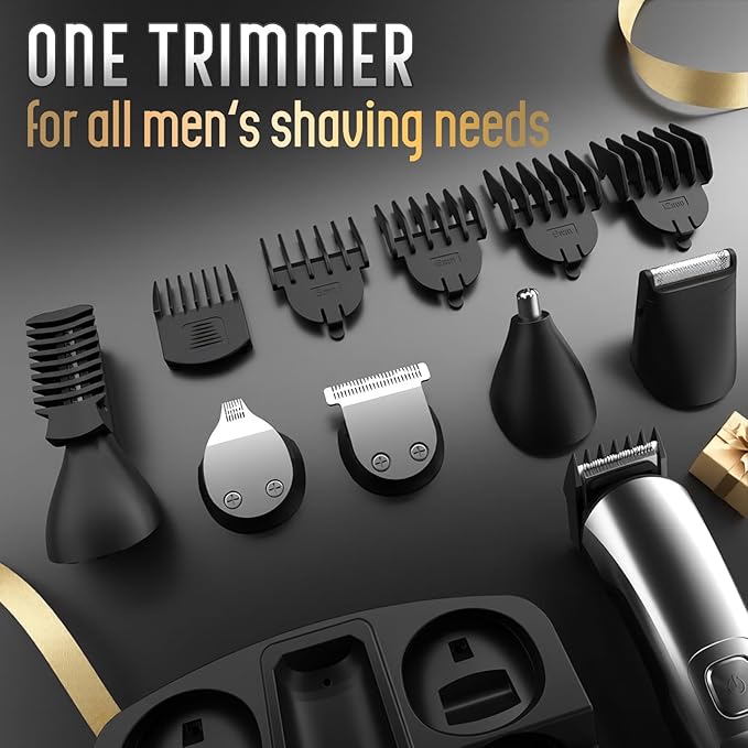 Ufree Beard Trimmer for Men Waterproof Electric Razor for Nose Body Face &amp Mustache Cordless Hair Clippers Shavers Grooming Kit Gifts for Men Husband Father