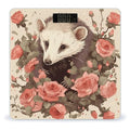 Opossum and RosesScale for Body Weight with LCD High Precision Weighing Scales Fashion Sturdy Tempered Glass Weight Scales Easy-to-Read Digital Bathroom Scale for Daily 400lb
