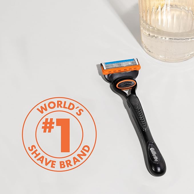 Gillette Fusion5 Mens Razor Blade RefillsLubrastrip for a More Comfortable Shave12 Count (Pack of 2)