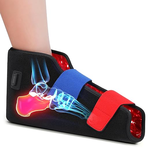 LIGHTIUM Red Light Therapy for Feet – FSA Eligible HSA Infrared Light Therapy Foot Wrap with 660nm Red &amp 850nm Near Infrared LEDs Heat Therapy &amp Timer for Neuropathy Joint Ankle Heel &amp