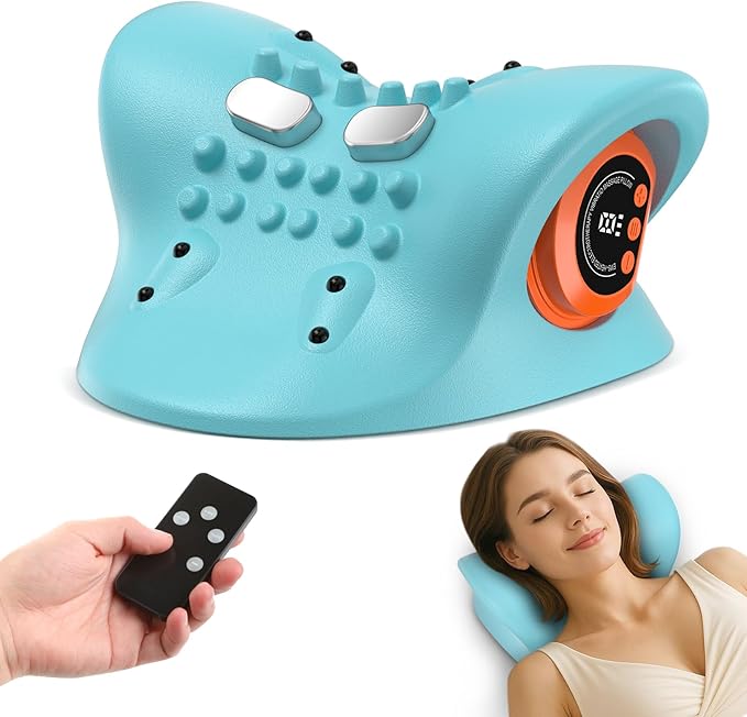 Neck Massager 2026 New Upgrade 3 in 1 Portable Massager with Heat &ampComfortable Stretching–Adjustable Intensity for Neck &amp Shoulder Relaxation at HomeOfficeTravel