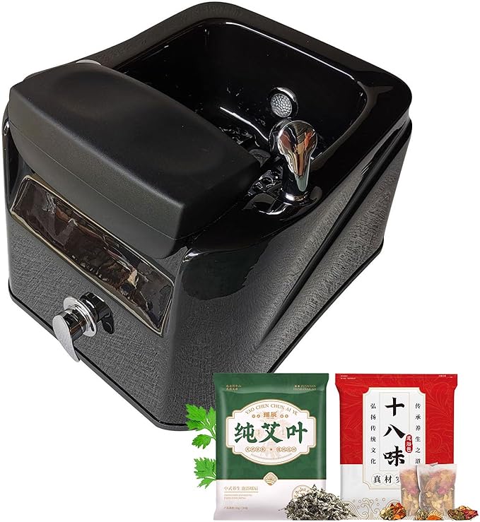 Footbath Barrel deep Foot Bath Spa with Massage Special for Hotel Salon Acrylic Pedicure Chair Bowl with Pedicure Foot Rest Massage Foot and 60PCS foot bath bags for Soaking Feet Foot Bath Basin J