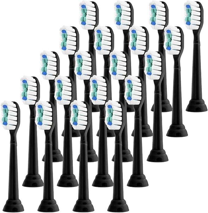 Suitable Compatible for Cleaning The Brush Heads of Electric Toothbrushes with Models 4100 5300 and 650(Black-20 Pcs)