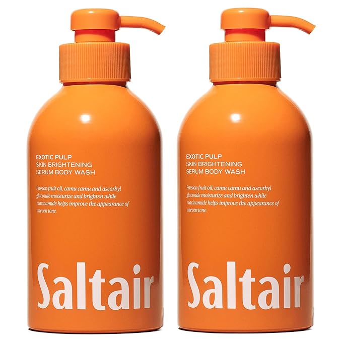 Saltair Body Wash 2-Pack – Moisturizing Body Wash with Niacinamide &amp Vitamin C – Scented Shower Gel for Women and Men – Exotic Pulp Scent 2x 17oz – Vegan Cruelty-Free Paraben-Free