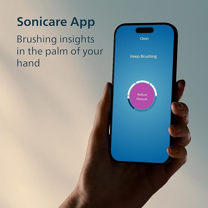 Philips Sonicare 7300 Series Electric Toothbrush - Next-Generation Sonicare Technology Pressure Sensor 12 Brushing Settings SmarTimer 21-Day Runtime Travel Case Navy Blue HX7423/05