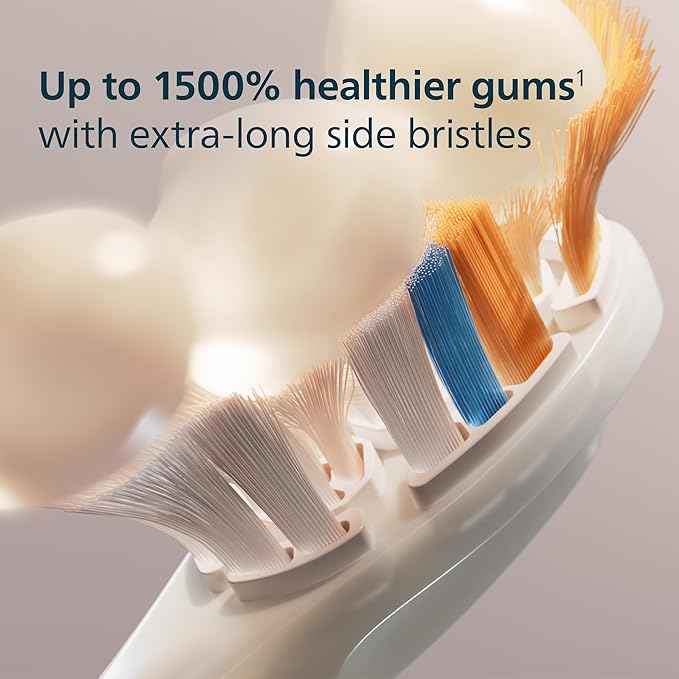 Philips Sonicare A3 All-in- - Genuine Replacement Electric Toothbrush HeadsWhiteYear SupplyHX9094/654 Count (Pack of 2)
