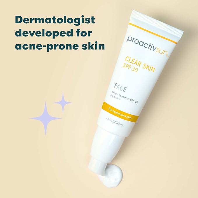 Proactiv Clear Skin Face Sunscreen Moisturizer With SPF 30 - Hydrating SPF Lotion And Sensitive Skin Sunscreen For Oily Skin And Acne-Prone Skin Oil Free Matte Skincare Sunscreen 1.5oz