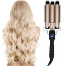 3 Quick Heating Curling Iron Styling with 3 Barrels and Long Cord for Dates and Parties for Long and Hair for Creating S Waves (US Plug 32mm)