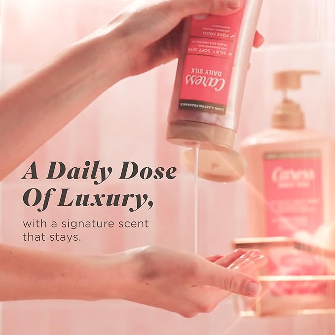 Caress Body Wash for Women Daily Silk White Peach &amp Orange Blossom Shower Gel Body Wash Moisturizing for Noticeably Silky Soft Skin 20 fl oz 4 Pack