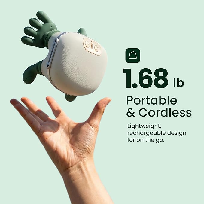 2025 New Neck &amp Shoulder Massager – Deep Tissue Portable Muscle Relaxer with Heat | Ergonomic Silicone Design for Pain Relief Tension Release &amp Travel-Friendly Recovery Device (Ivory &amp Sa