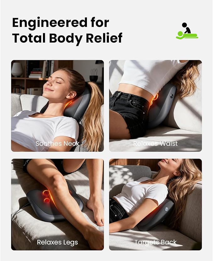 BOB AND BRAD Back Massager for Pain Relief Deep FSA Eligible HSA Eligible EZBack Prime Corded Design Shiatsu Neck and Back Massager with Heat for BackShouldersBody Muscle Tissue Gifts for Women Men