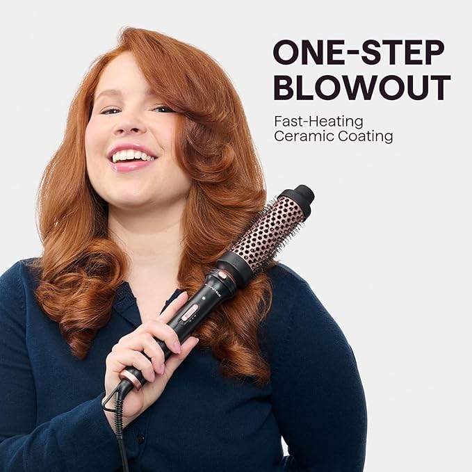 Wavytalk 5 in 1 Curling Wand Set Multi Curl Curling Wand Set with Thermal Brush and 4 Interchangeable Ceramic Curling Wand(0.5”-1.25”) Instant Heat Up Wand Curling Iron (Rose Gold) (Pack of 2)