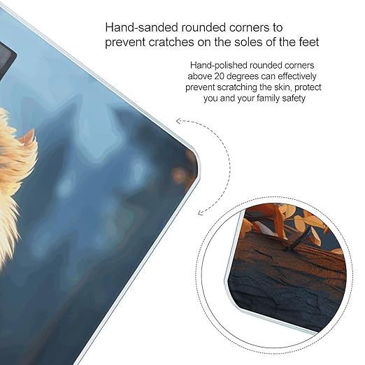Cute Owl Bathroom Scale Rounded Smart Scale for Body Weight Automatic Power On/Off Weight Scales Accurate Bathroom Digital Scales for Pet Home Bedroom Kitchen