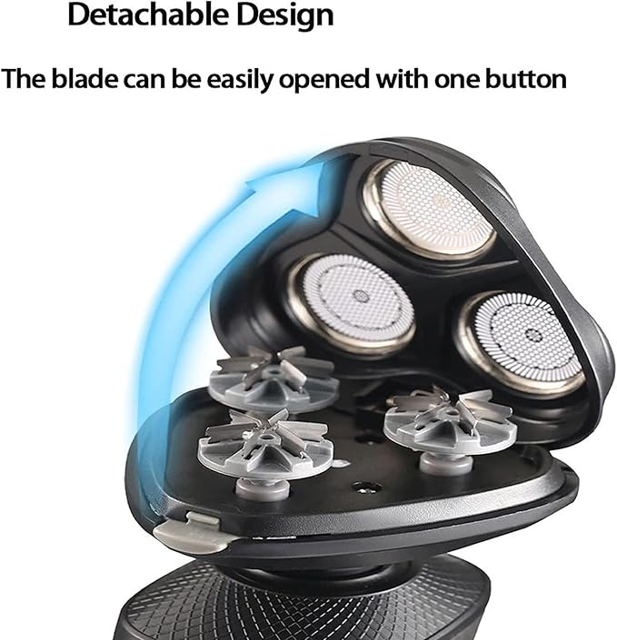 Electric Shaver Men‘s Electric Shaver Three-Head Three-in-one Shaver Set Electric Nose Hair Side Hair Beard Trimmer Washable USB Rechargeable Trimmer