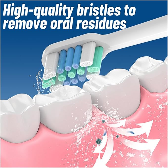 6PCS Replacement Brush Heads Compatible for XIAOMI MIJIA T300/T500/T700 Sonic Electric Tooth Soft Bristle Caps(Sensitive WH6Pcs)
