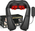 Electric Neck Massager Neck and Back Massager with Heat Shiatsu Massage Pillow for Back Shoulder Muscle Pain Relief Ideal Fits for Parents