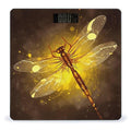 Abstract Yellow Dragonfly Bathroom Scale Weight Scale for Body WeightHighly Accurate Digital Weighing Machine Clear LED Display Digital Bathroom Body Scale 400lb/182kg