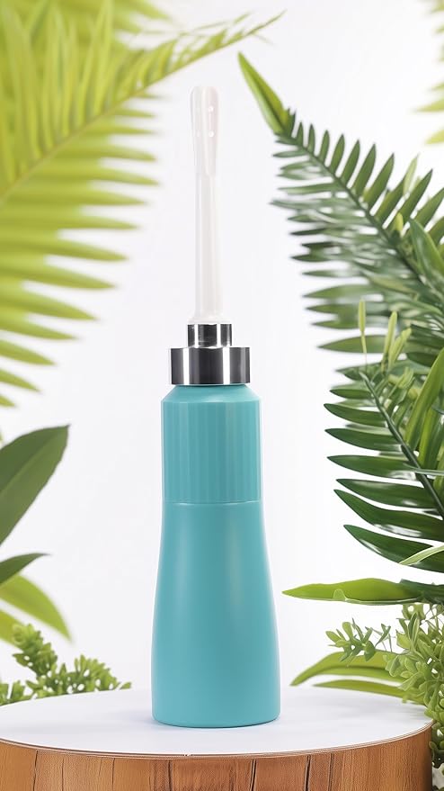 Natural Vaginal Douche Bottle - Vaginal Douche for Women Free of PVC &amp Phthalates &amp BPAs Compatible with DMSO / MMS 12 FL Oz Teal Blue