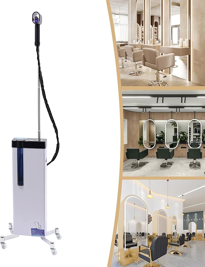 3-in-1 Nano Hair Steamer110V 1300W with 360°Telescopic Rotatable Arm Nanoscale Spray Machine for Hair Care Hair Repair
