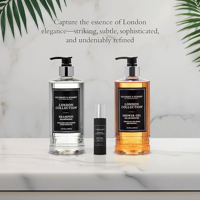 Gilchrist &amp Soames London Shower Gel &amp Body Wash – Hydrating Cleanser with Red Tea Soy &amp Grape Seed Oil – Sulfate Paraben &amp Cruelty Free Cleanse with Crisp Clean Scent 15.5 oz.
