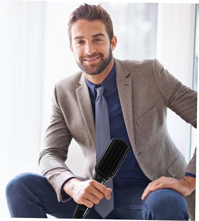 Hair Straightener Comb Temperature Settings Multi-Functional Tool for Hair and Beard Styling LCD Display Rotating Cord Smooth and Shiny Results