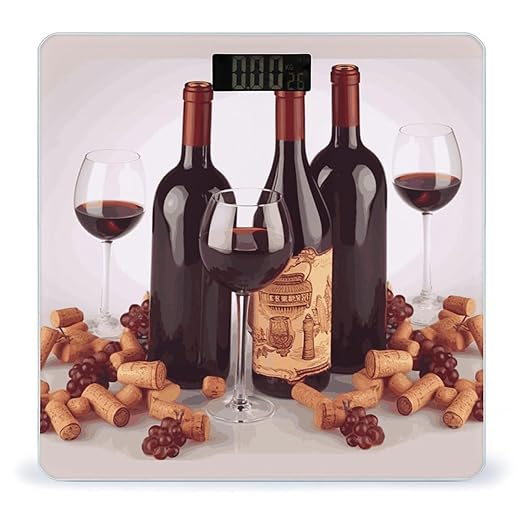 Red Wine Weight Scale Digital Electronic Scales Bathroom Scale Larg LCD Backlight Display High Precision MeasurementsTempered Glass
