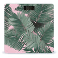 Green Palm Tree Leaves Pink Digital Bathroom Scale Fashion Unique Weight Scale BMI Anti-Slip Precision Weighing Scales Suitable for Home Bedrooms Use and Gift