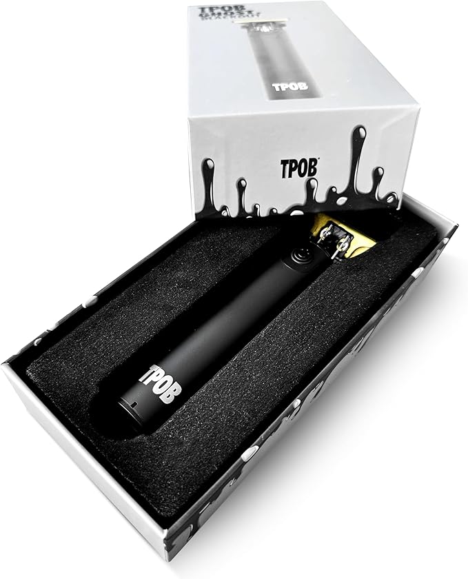 TPOB Ghost Beard Trimmer Hair Clippers for Men Professional Hair Trimmer Zero Gapped T-Blade Trimmer Cordless Rechargeable Edgers Clippers Electric Beard Trimmer Shaver (Ghost Blackout)