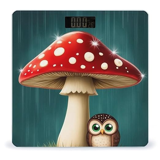 Smart Scale for Body Weight Digital Bathroom Weighing Scale Energy Saving Scale Cute Owl Mushroom