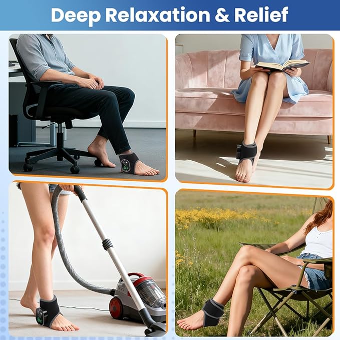 Foot Massager for Pain Relief Ankle Massager with Heat Ankle Heating Pad Heated Wrap Brace for Pain Foot Renew Foot Warmer Gift