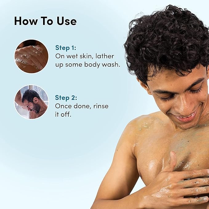 DK Charcoal Body Wash for Men | with 5% Niacinamide Activated Charcoal &amp Menthol | Deep Cleansing Detoxifying &amp Exfoliating Showering Gel | Paraben Free Soap Free | 275ml